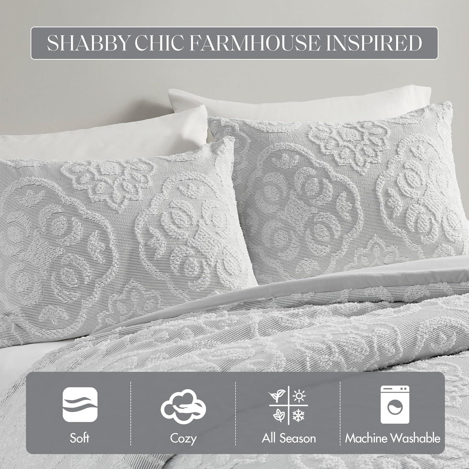 510 Design Everly 3 Piece Tufted Woven Medallion Comforter Set
