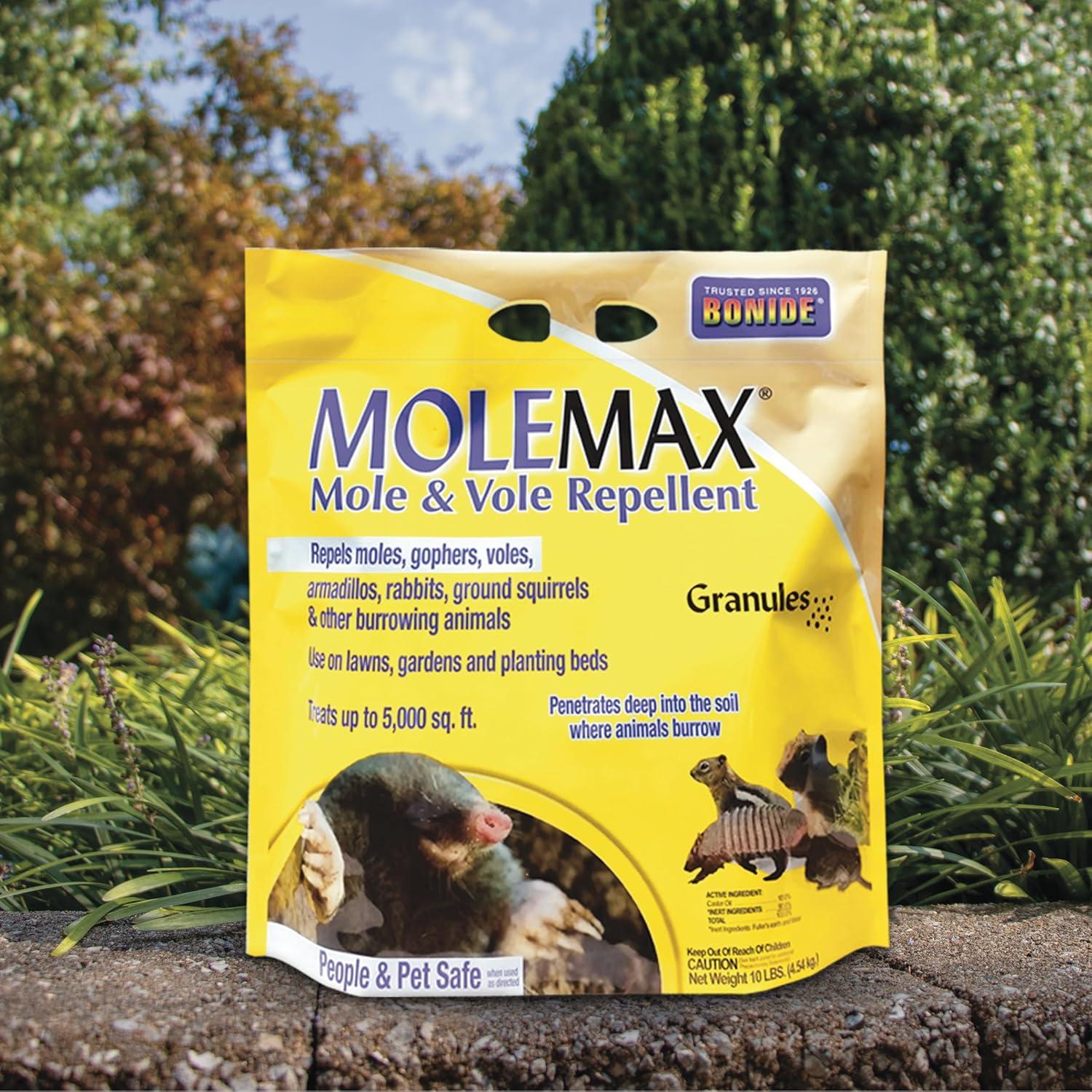 Bonide Mole Max 10 lb Mole & Vole Repellent Granules Ready-to-Use