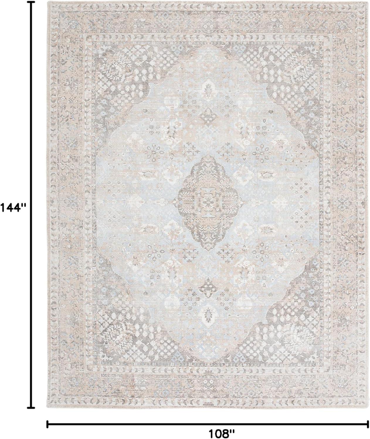 SAFAVIEH Restoration Vintage Edith Medallion Area Rug, Beige/Sand, 9' x 12'