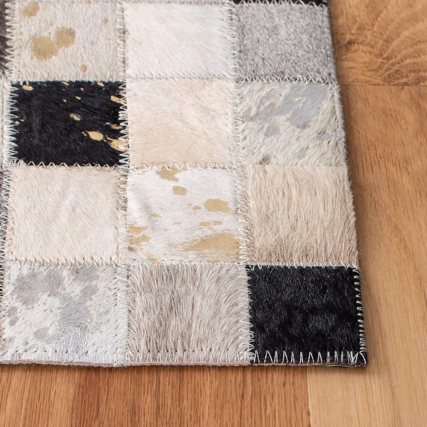 Studio Leather STL810 Hand Woven Area Rug - Ivory/Black - 5'x8' - Safavieh.