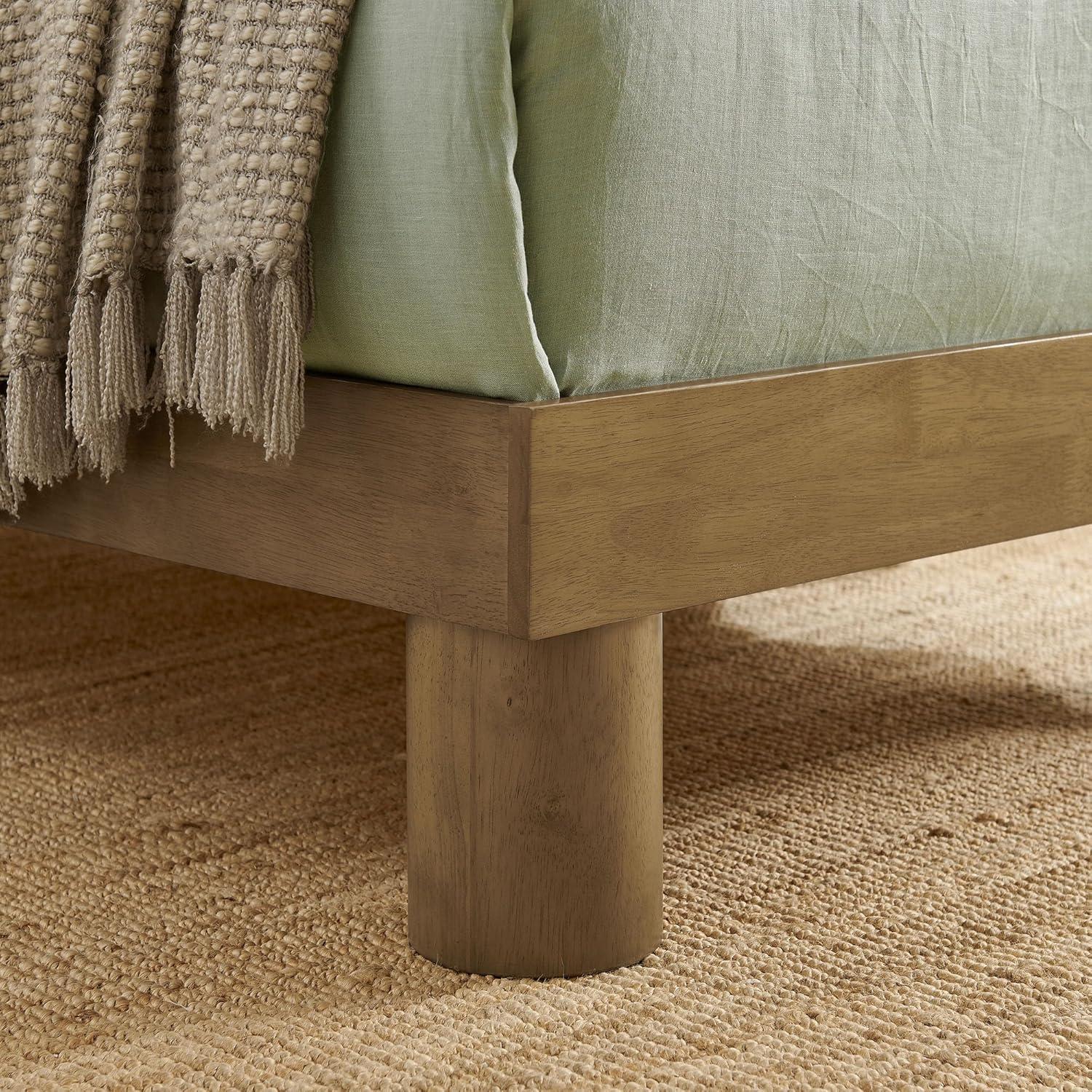 Modway Runa Wood Platform Bed In French Oak