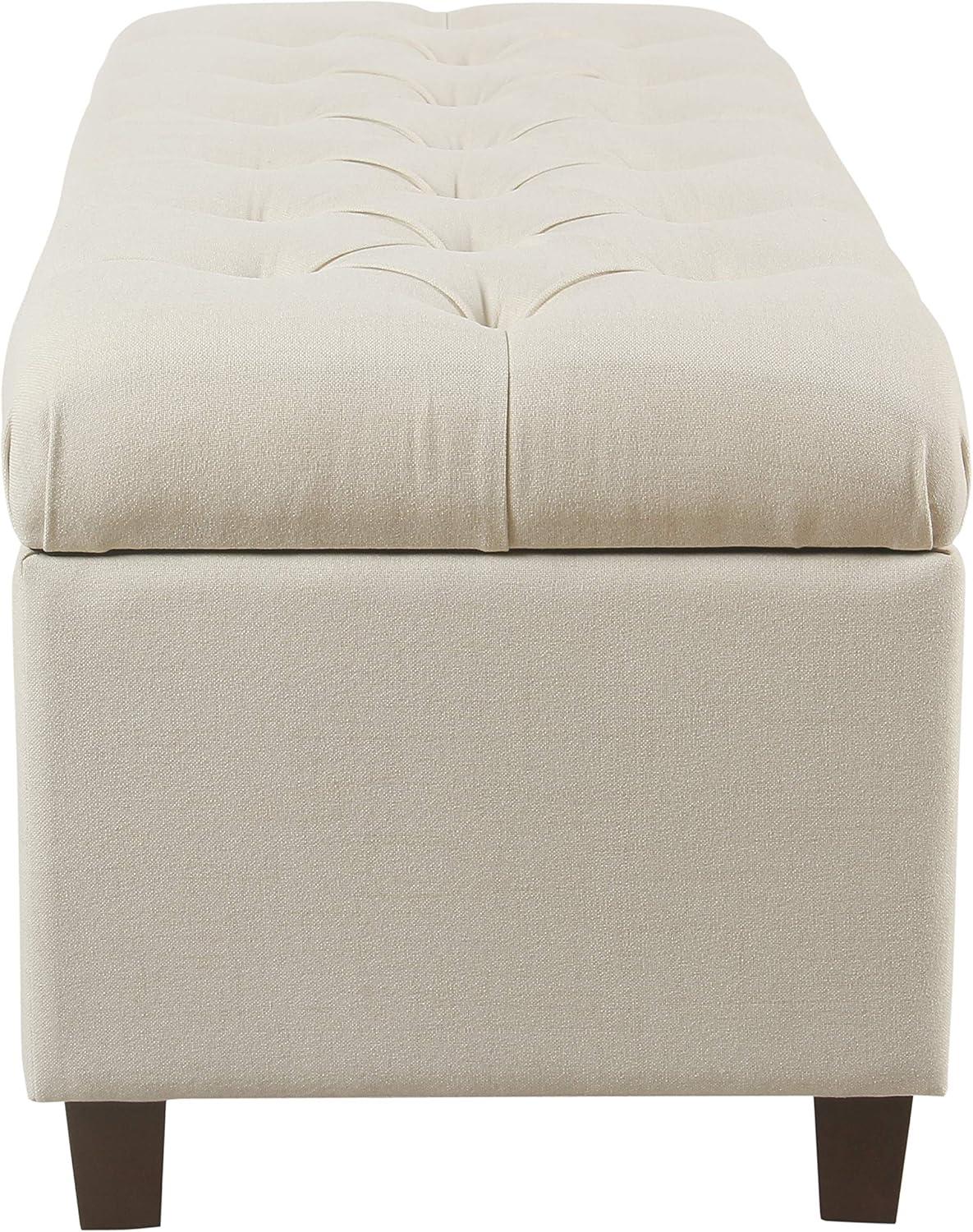 Ainsley Button Tufted Storage Bench - HomePop