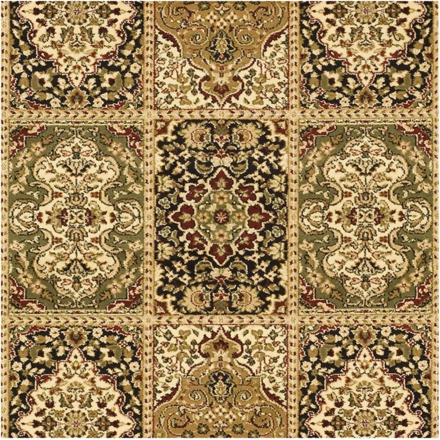 Lyndhurst LNH217 Power Loomed Area Rug - Multi/Green - 5'3"x7'6" - Safavieh.