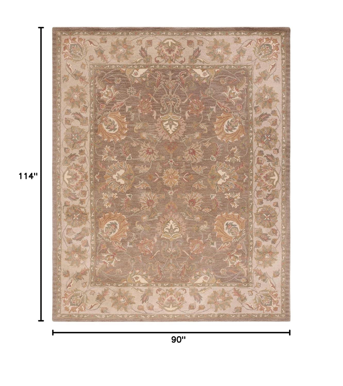 Heritage HG343 Hand Tufted Area Rug - Brown/Ivory - 7'6"x9'6" - Safavieh.