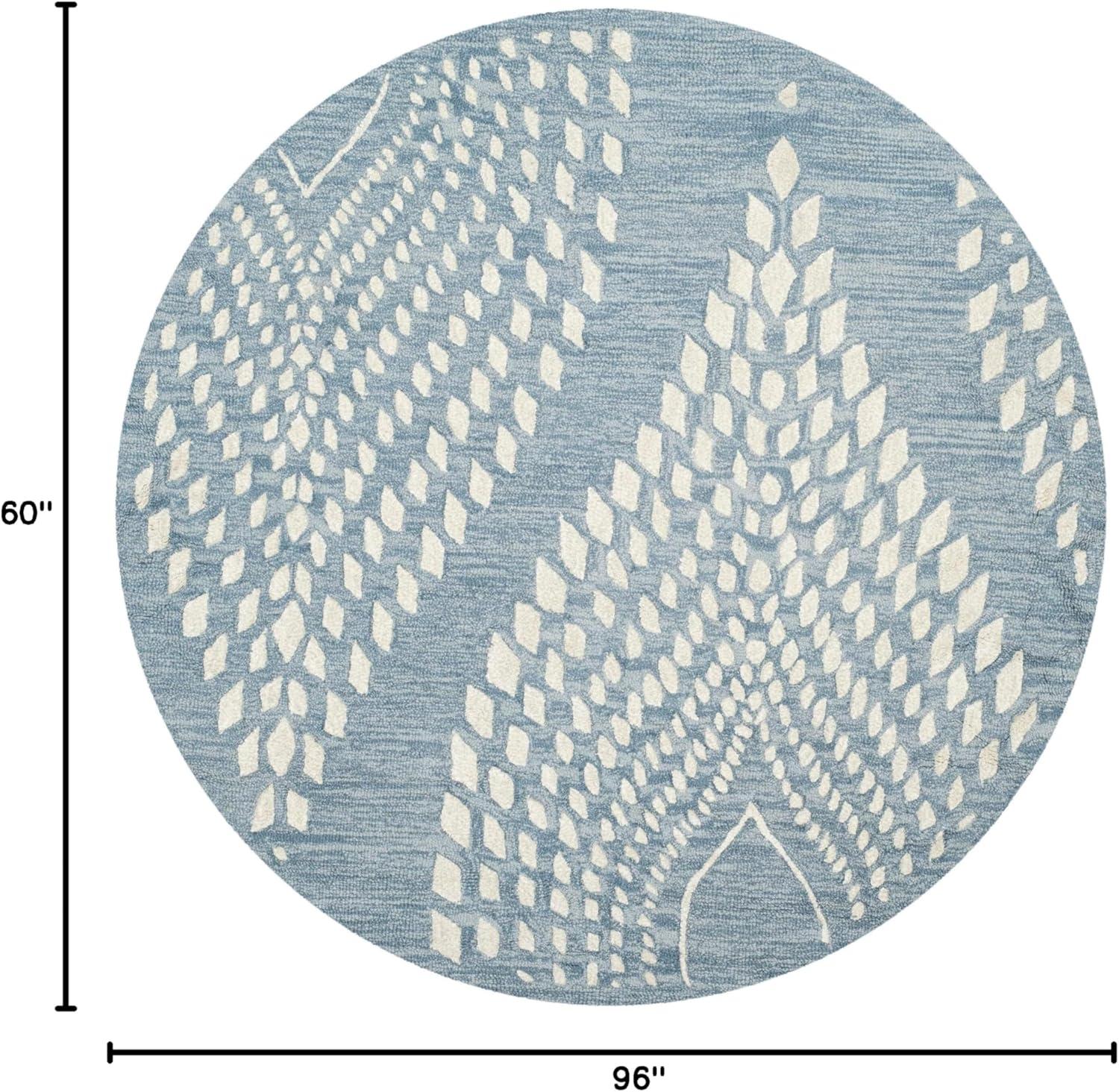 Bella BEL126 Hand Tufted Area Rug - Blue/Ivory - 5'x8' - Safavieh.