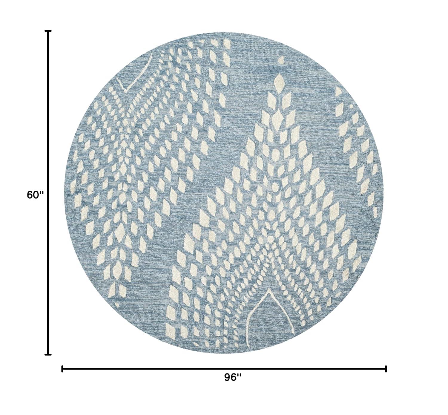 Bella BEL126 Hand Tufted Area Rug - Blue/Ivory - 5'x8' - Safavieh.