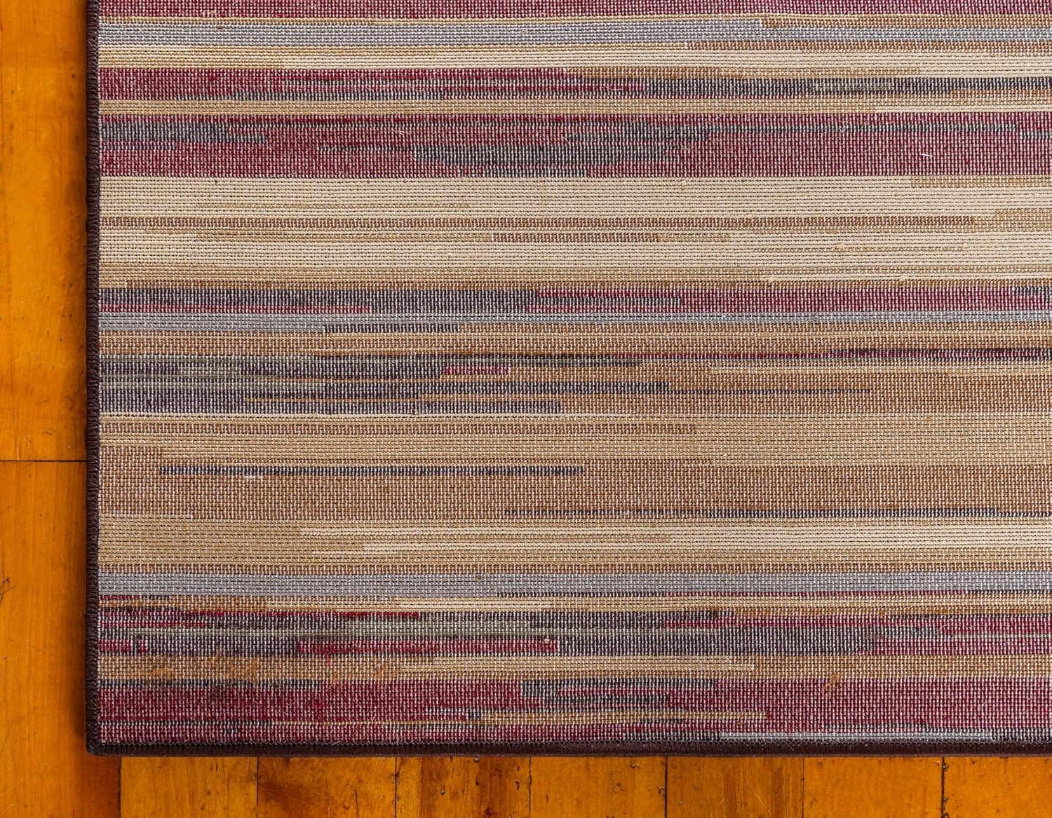 Unique Loom Barista Collection Area Rug - Icatu (4' 1" x 6' 1" Rectangle Beige/Brown)