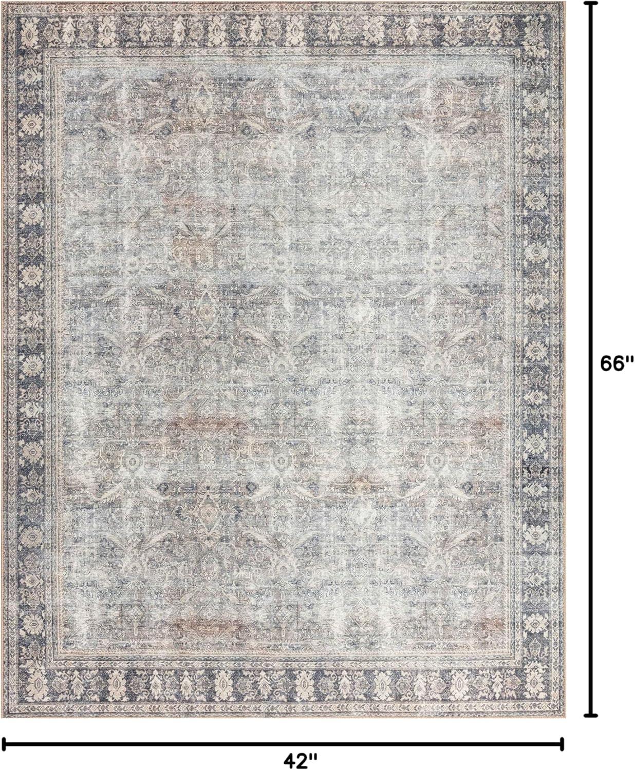 Loloi II Wynter WYN-07 Grey / Charcoal Oriental Area Rug 3'-6" x 5'-6"