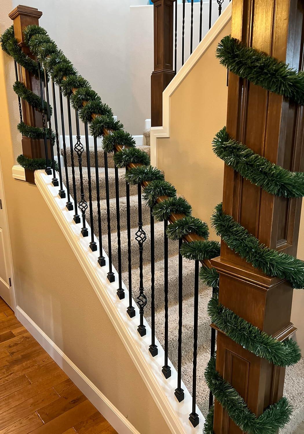 50 Foot Garland | Christmas Garland for Christmas Decorations Indoor or Outdoor | Non-Lit Soft Garland Christmas Decorations | Green Holiday Decor | Home Garden Artificial Greenery (50 FT)