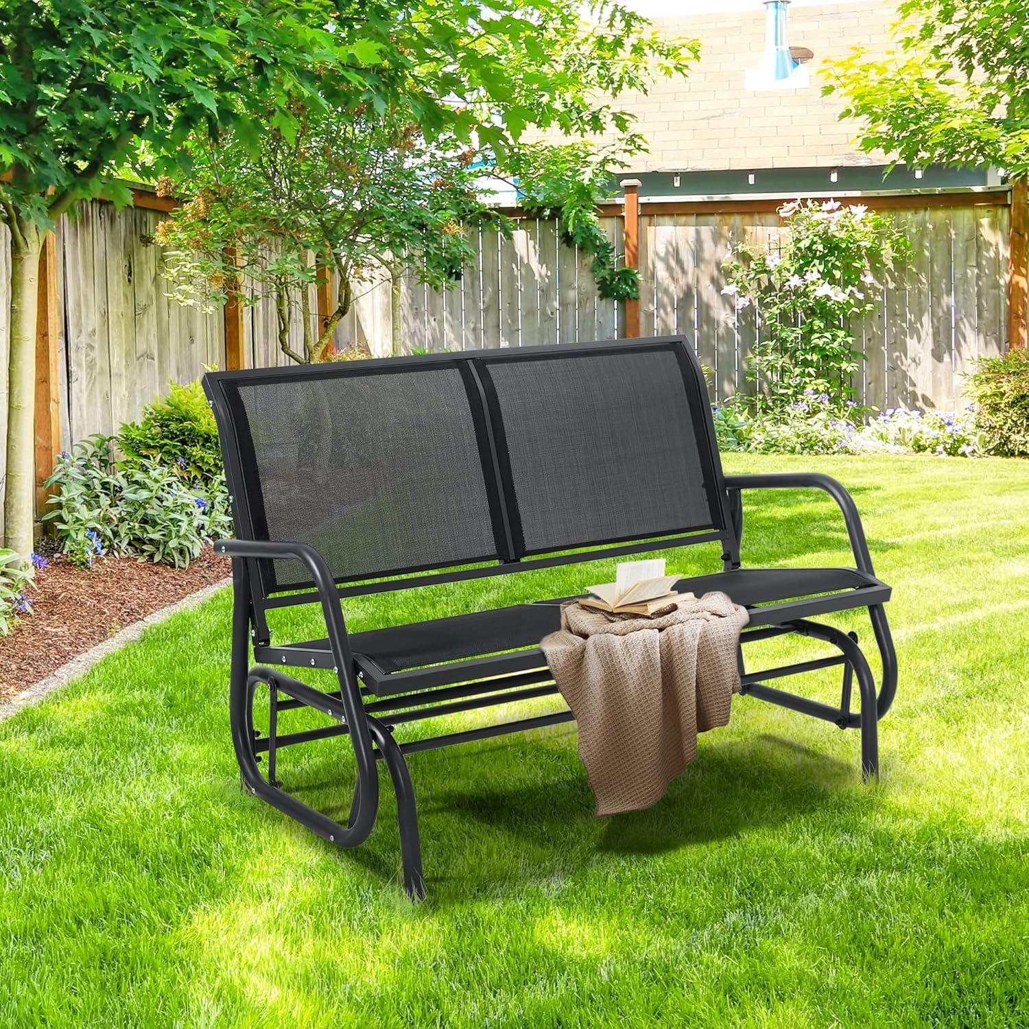 Lark Manor™ Annemaria Glider Metal Bench