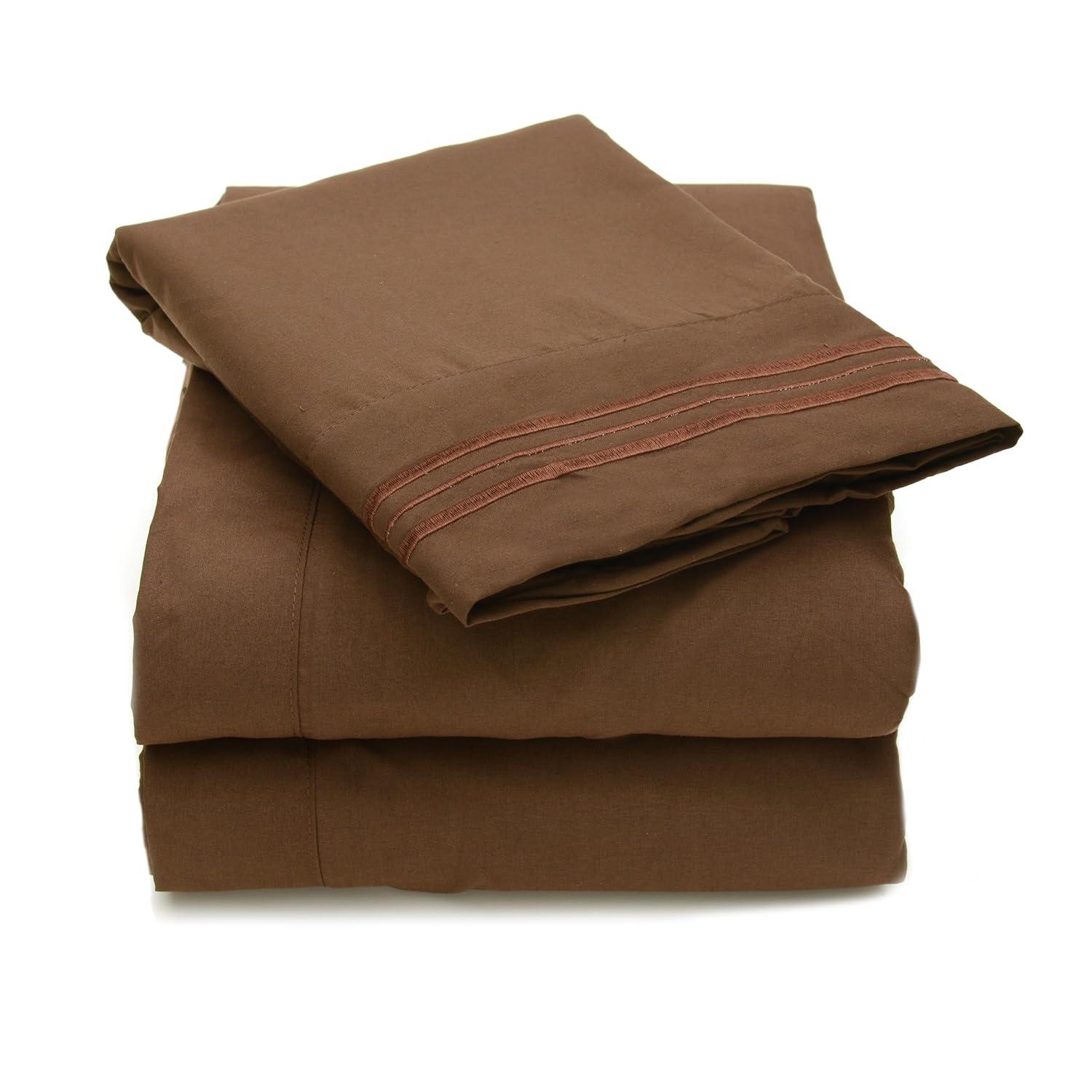 Sweet Home Collection Luxurious Classic Soft Solid 1800 Series Microfiber Sheet Set, Various Colors and Sizes
