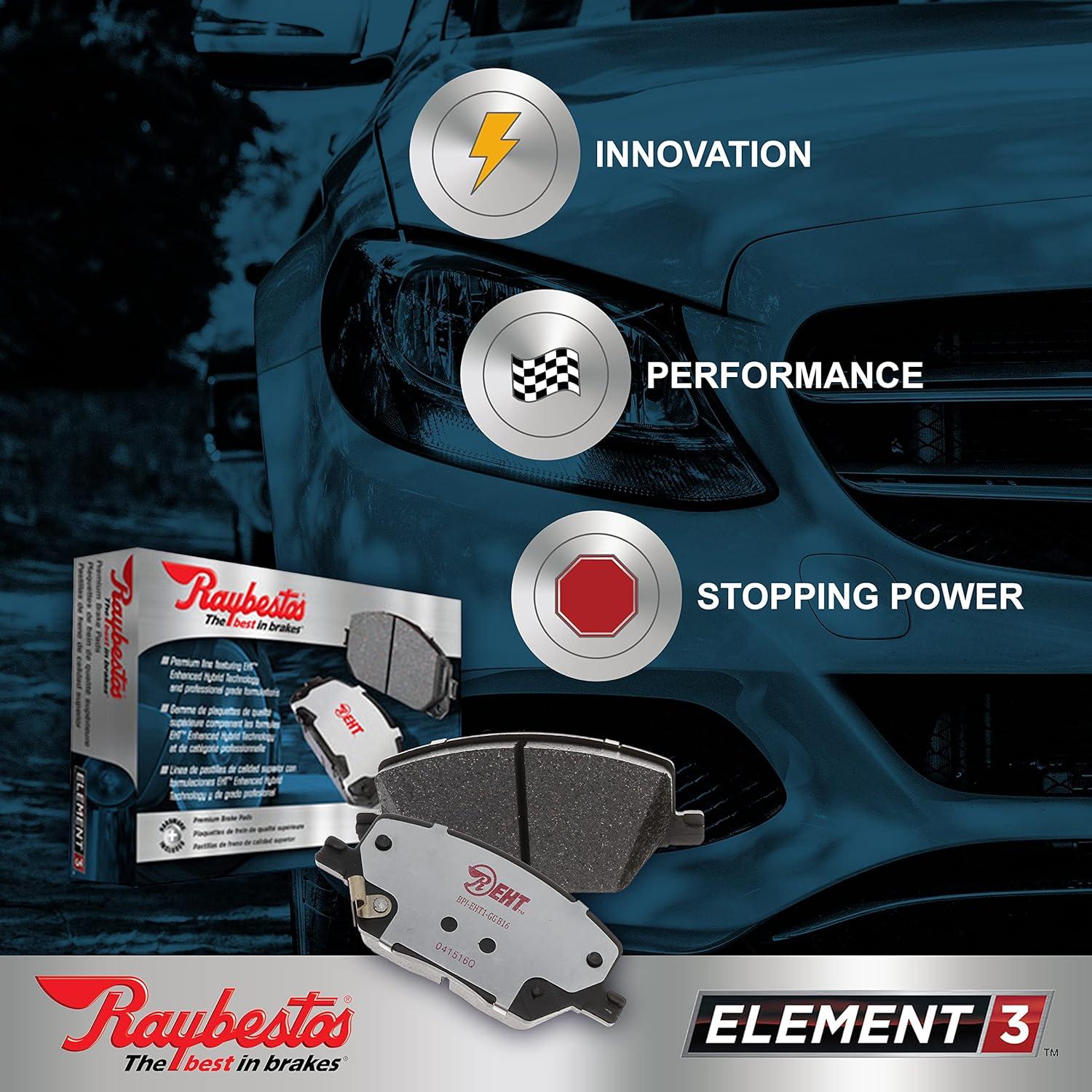 RM Brakes EHT884H Brake Pad Set Fits select: 2001-2005 TOYOTA HIGHLANDER, 2006 TOYOTA HIGHLANDER LIMITED