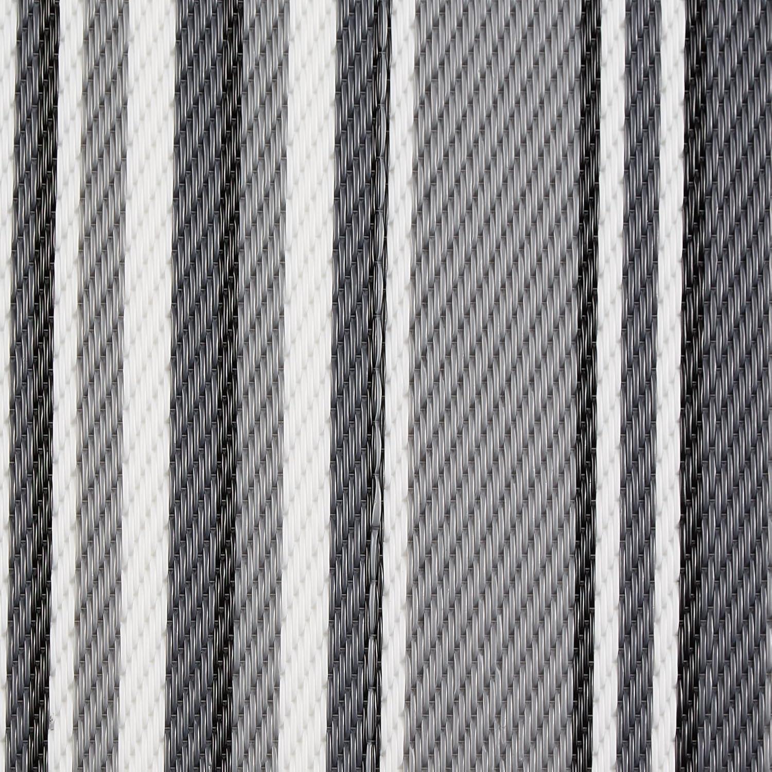 Urban Multi-Tone Stripe Reversible Synthetic Rug 4' x 6'