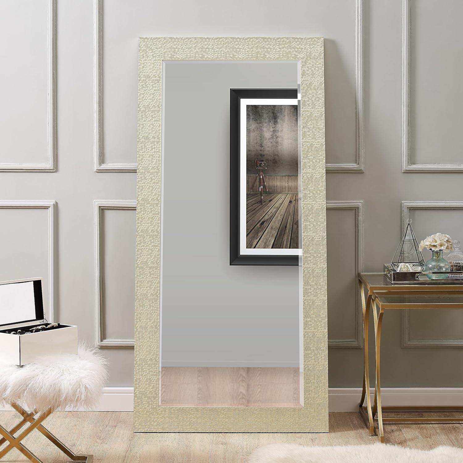 Naomi Home 66" Mosaic Gold Full Length Wall & Floor Mirror