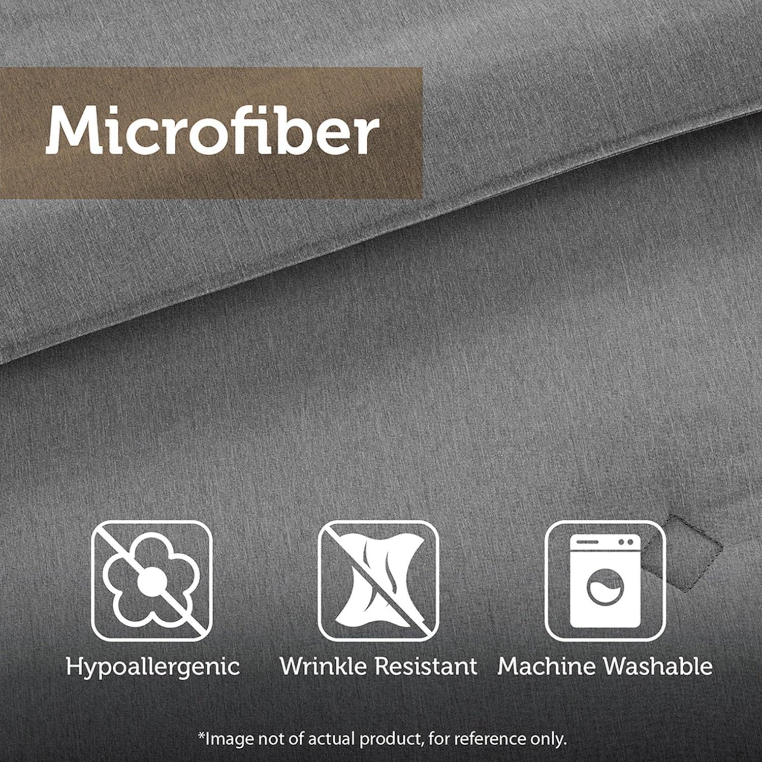 Saben Stripe Taupe King Comforter and Sheet Set in Ultra-Soft Microfiber