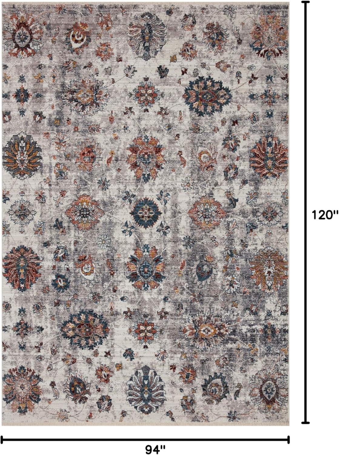 Loloi II Samra SAM-08 Ivory / Multi Oriental Area Rug 7'-10" x 10'