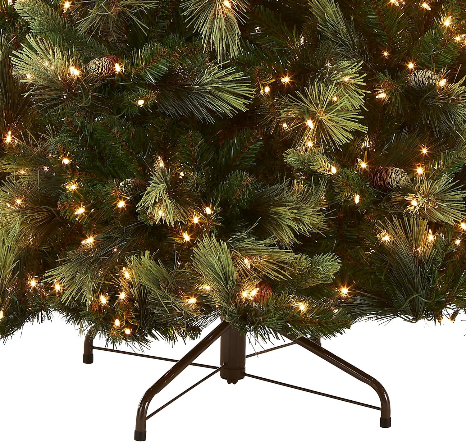 National Tree Company Carolina Pine 7.5 Foot Artificial Holiday Prelit Christmas Tree w/750 Clear Lights,1399 Branch Tips