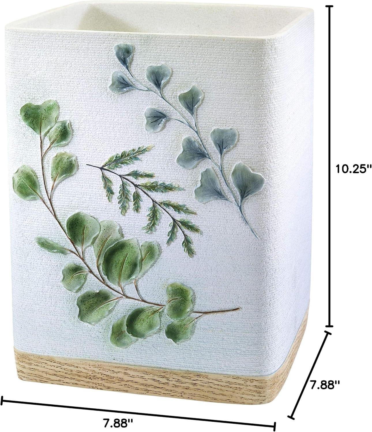 Avanti Linens Ombre Leaves Wastebasket