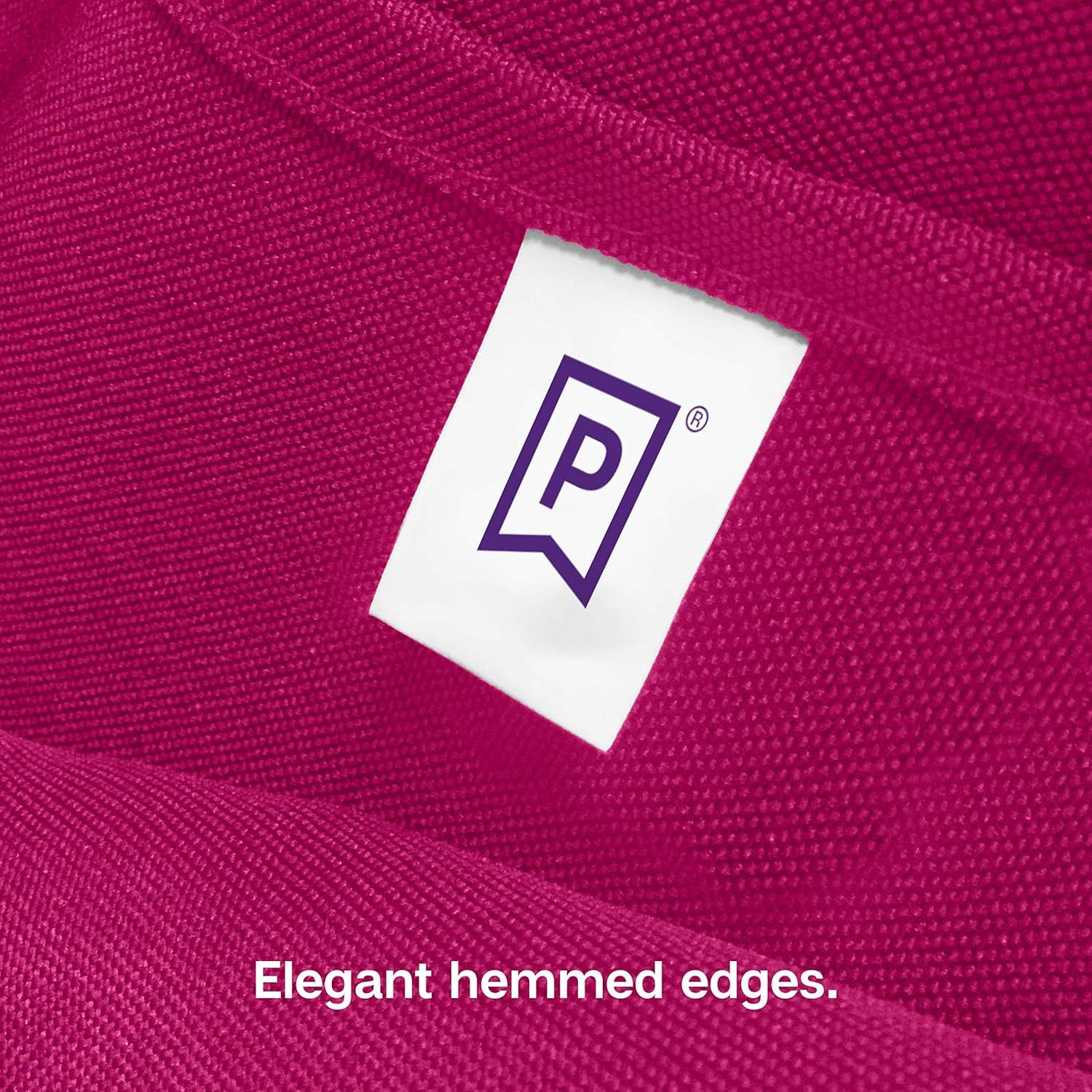 Gee Di Moda Round Tablecloth - 70 Inch - Heavy Duty Washable Polyester - for 24 to 48 Inch Round Tables - Fuchsia