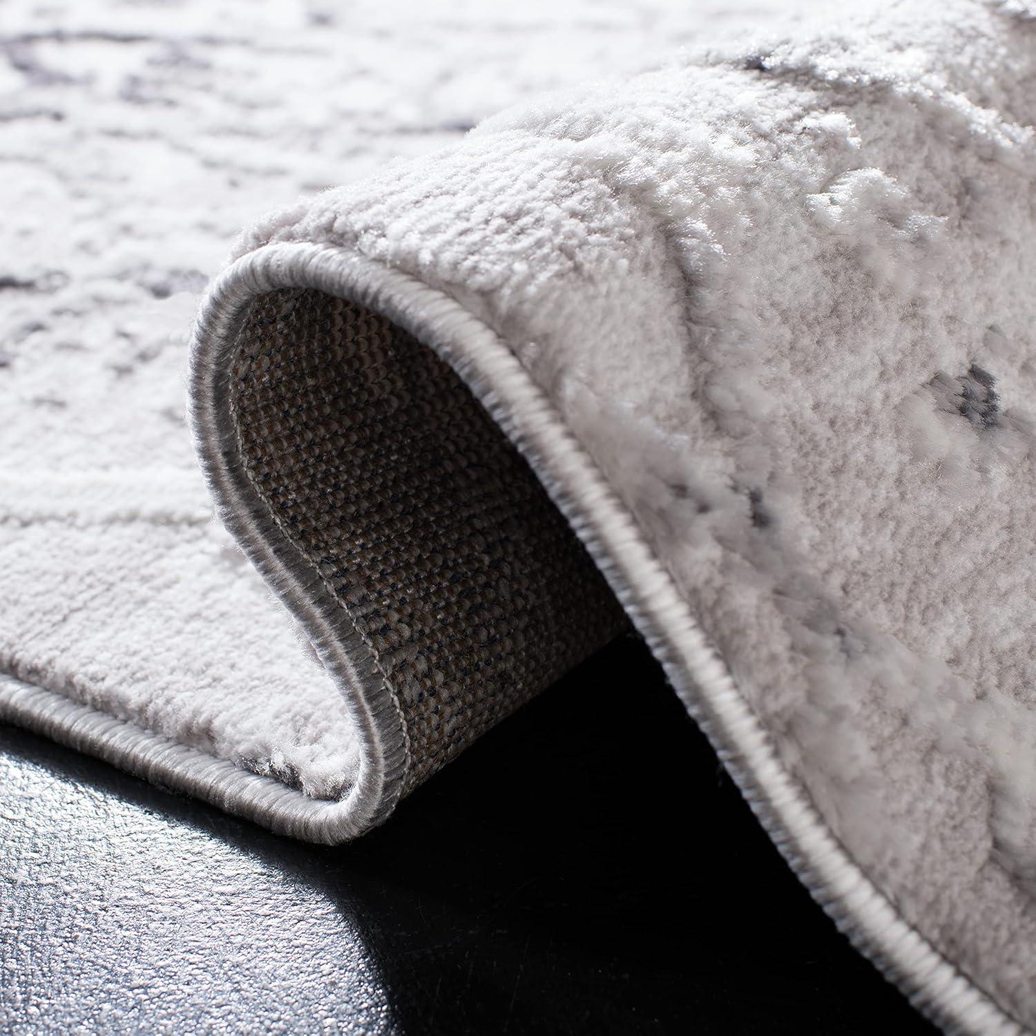 Amelia ALA783 Power Loomed Area Rug  - Grey/Light Grey - 3'x3' - Safavieh.