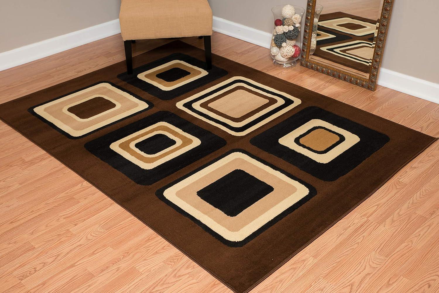 United Weavers Plaza Florence Accent Rug, Geometric Pattern, Brown, 1'11" X 3'3"