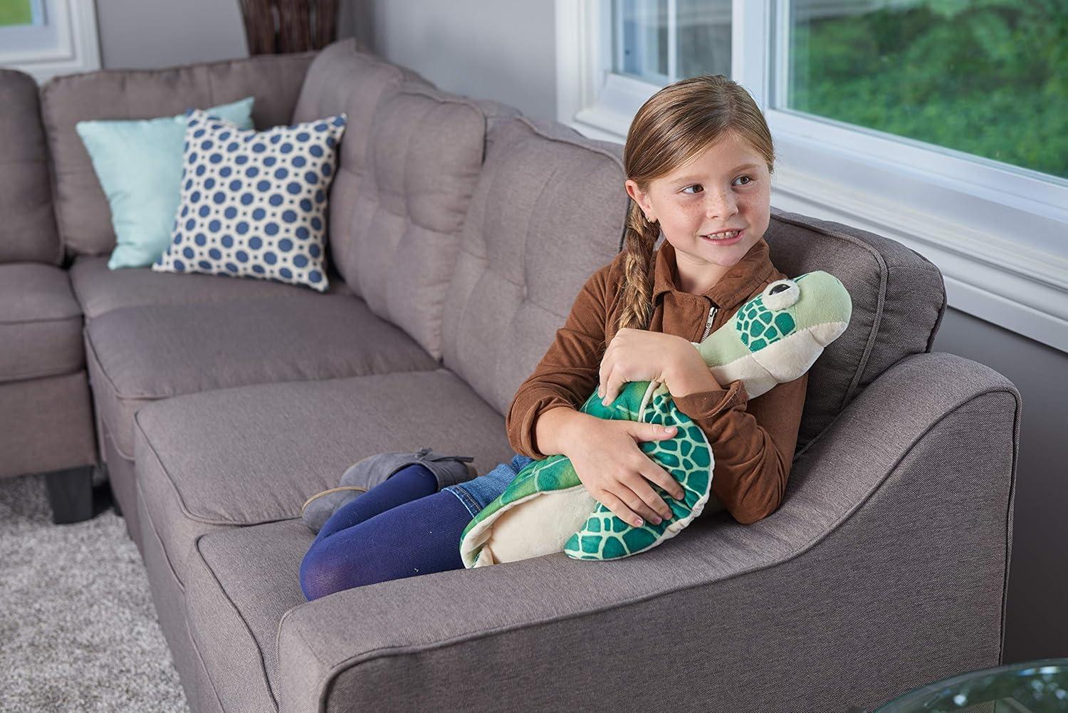 Wild Republic Living Ocean Green Sea Turtle Stuffed Animal, 20 Inches