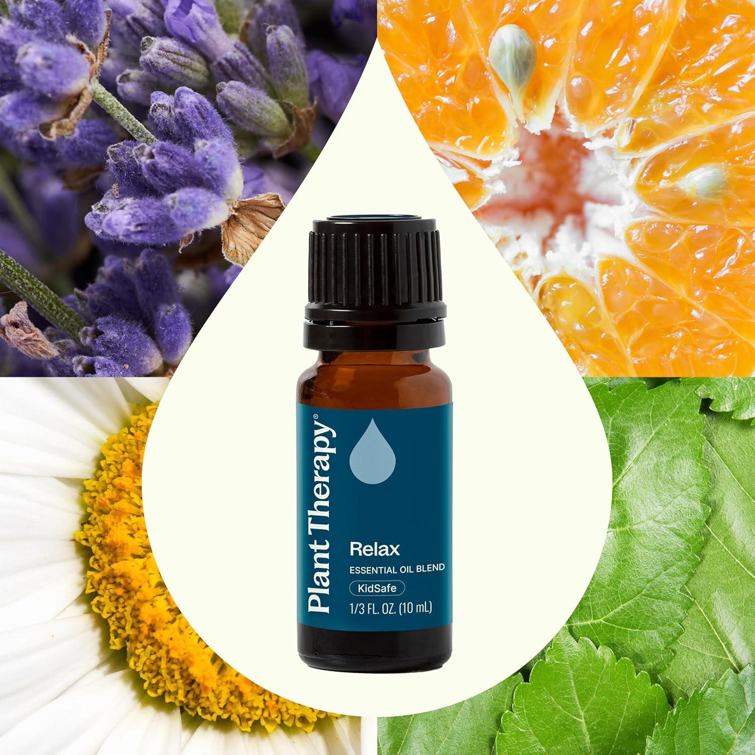 Plant Therapy Relax Essential Oil Blend for Sleep & Stress 100% Pure, Undiluted, Natural Aromatherapy, Therapeutic Grade 10 mL (1/3 oz)