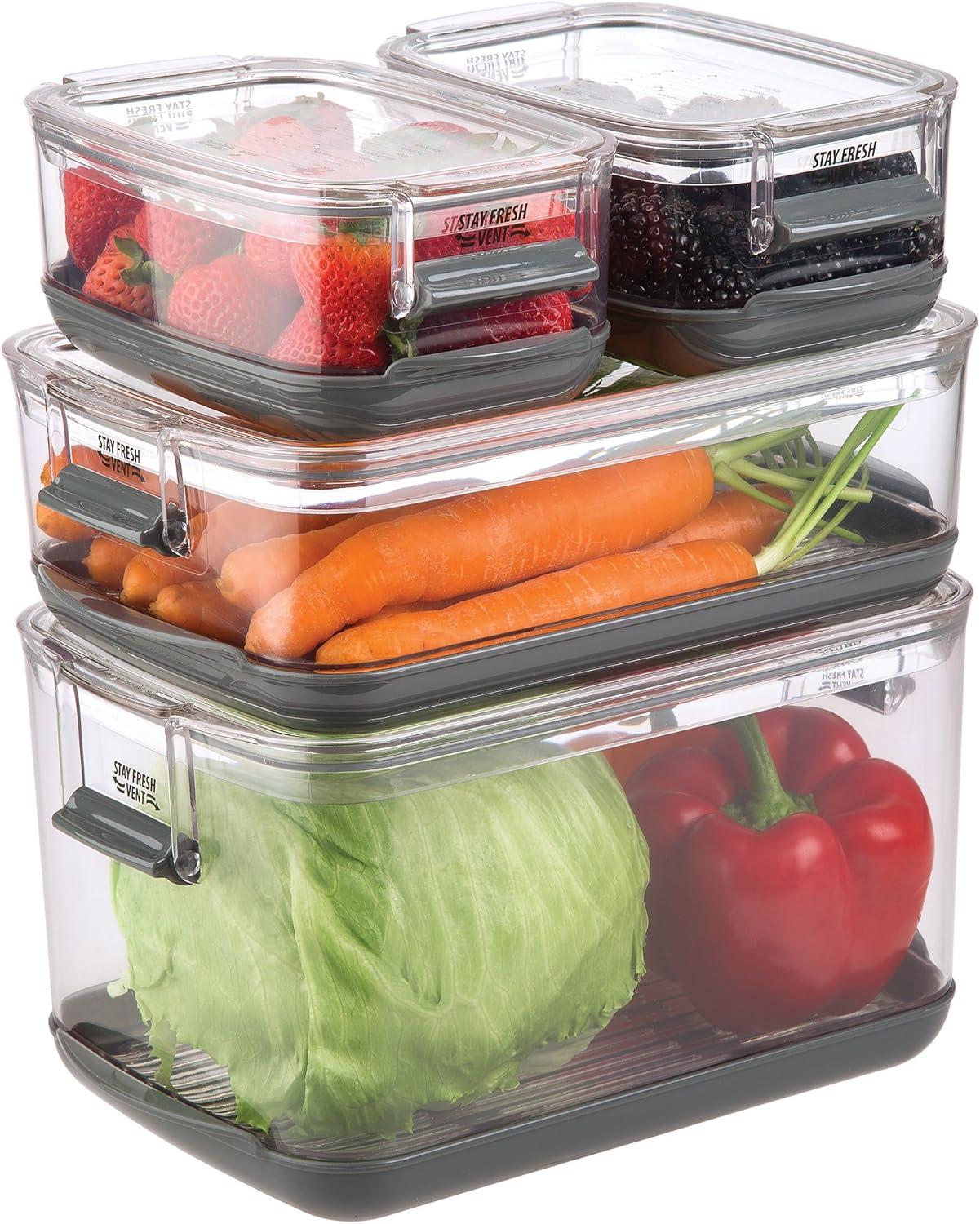 Clear 3-Quart BPA-Free Plastic Produce Keeper