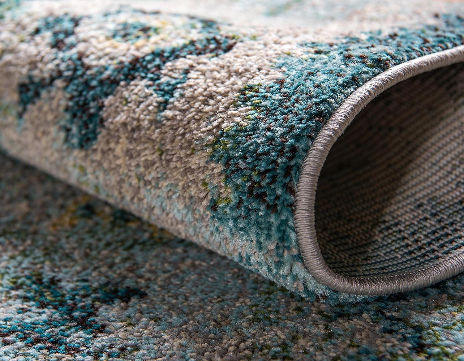 Unique Loom Monterey Collection Area Rug - Empire (8' x 10' Rectangle Green/Beige)