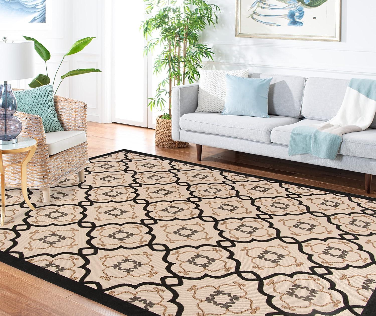 Handmade Black Tufted Viscose Rectangular Area Rug