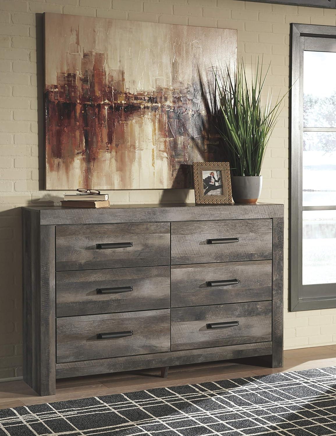 Wynnlow Dresser Gray - Signature Design by Ashley: Bedroom Furniture, Laminated Wood Composite, 6-Drawer Storage