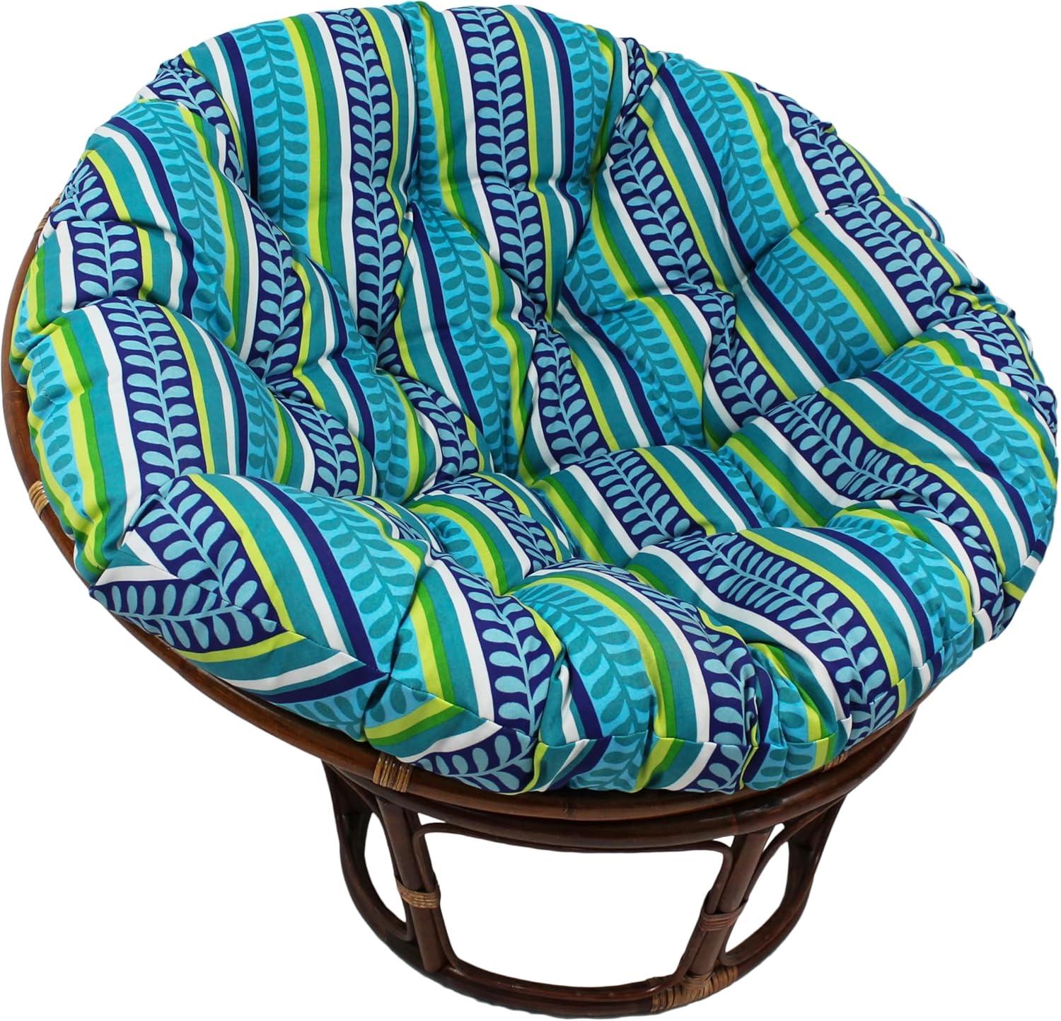 Blazing Needles 44-inch Patterned Outdoor Spun Polyester Papasan Cushion