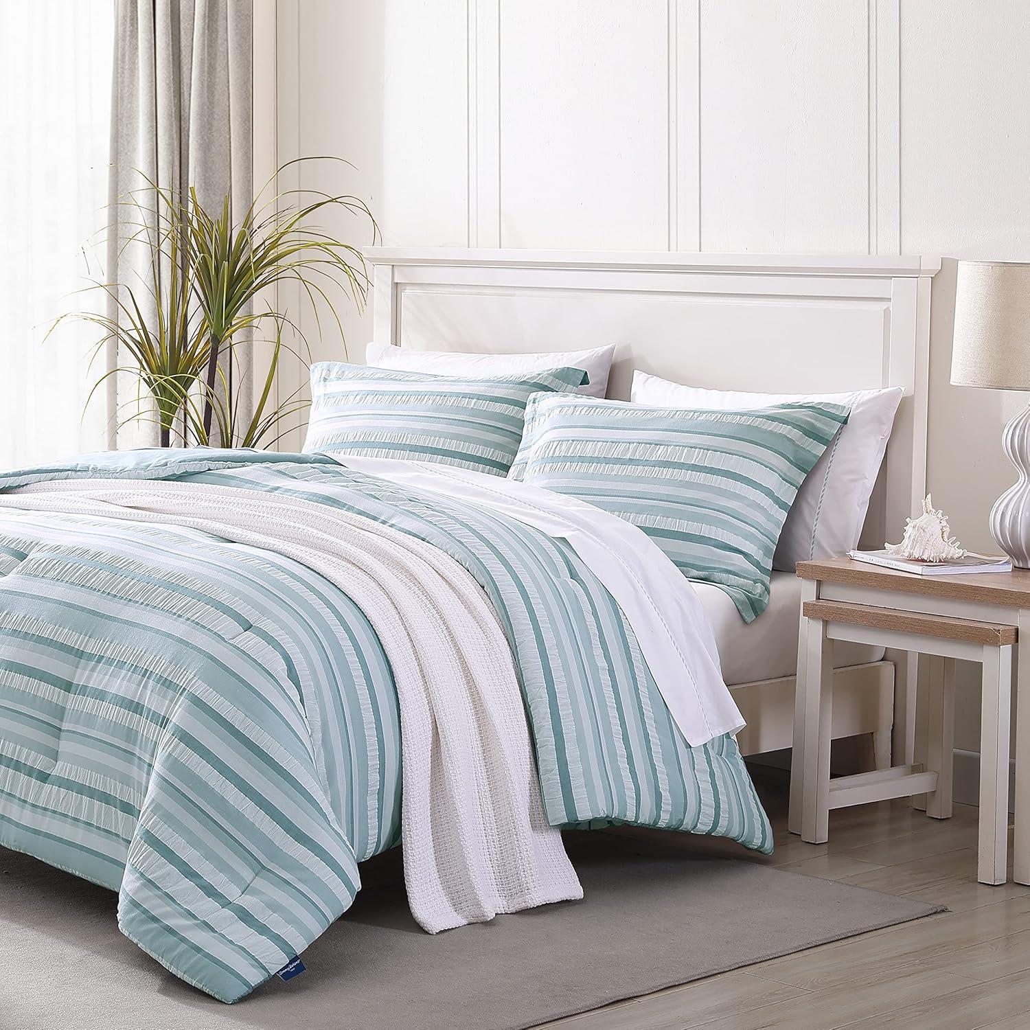 Clearwater Cay Reversible Comforter & Sham Set Blue - Tommy Bahama