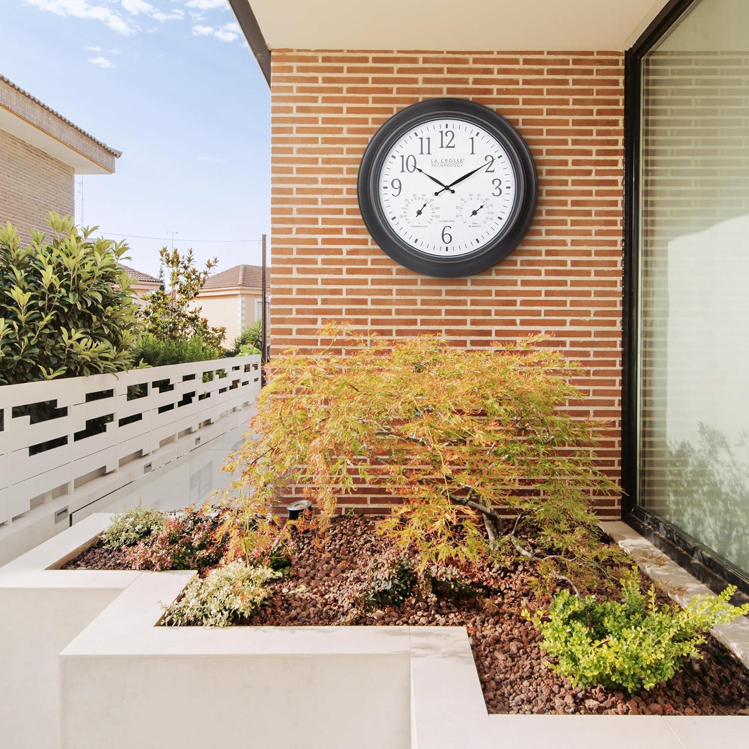 18-inch Dark Bronze Indoor/Outdoor Atomic Wall Clock