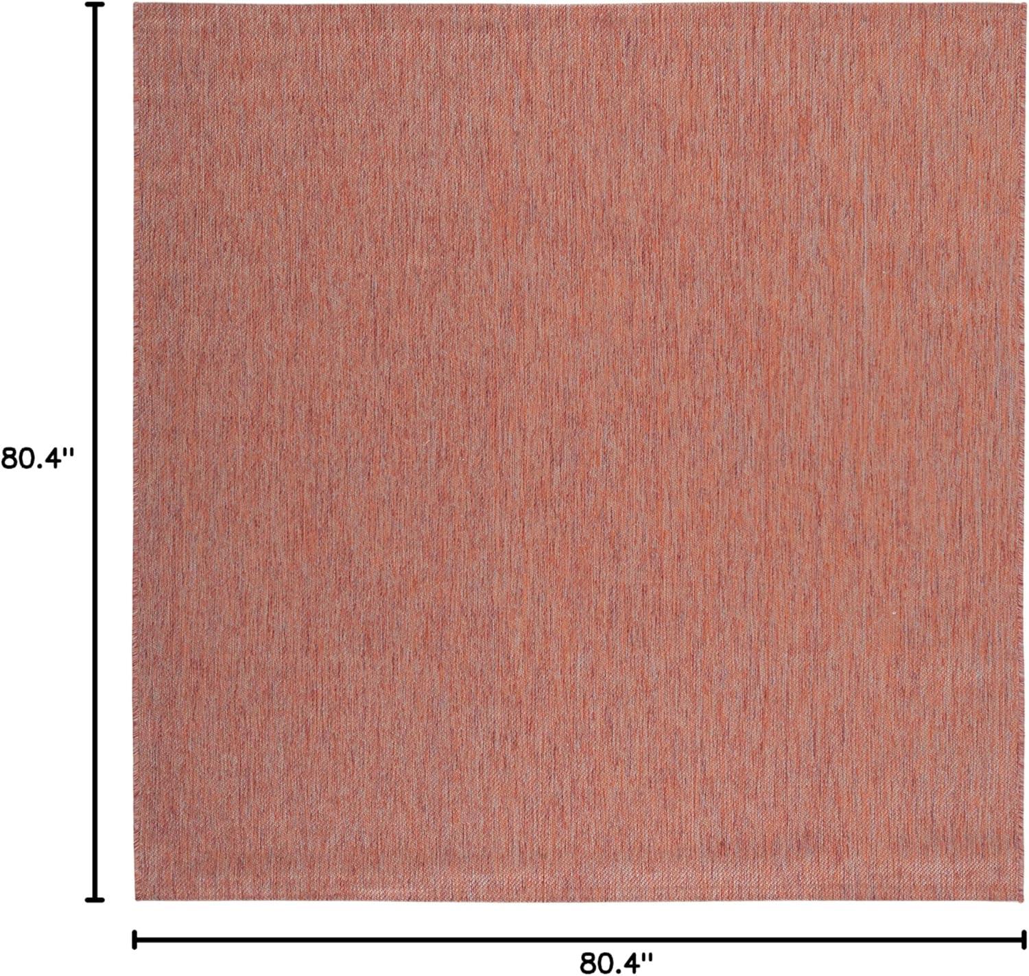 Beach House BHS218 Power Loomed Indoor/Outdoor Area Rug - Rust - 6'7"x6'7" - Safavieh
