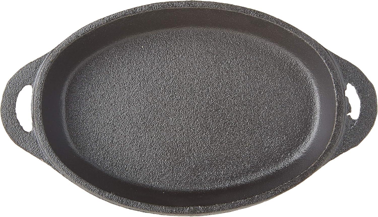 Old Mountain Pre-Seasoned Cast Iron Oval Single Serve Dish with Handles