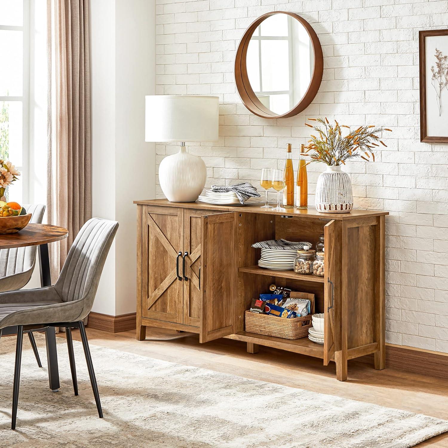 Wrought Studio™ Yvette 59"W Credenza Sideboard, Buffet Storage Cabinet