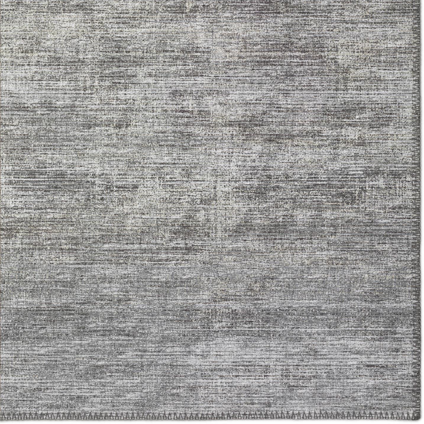 Silver Flat Woven Chenille Indoor Outdoor Area Rug
