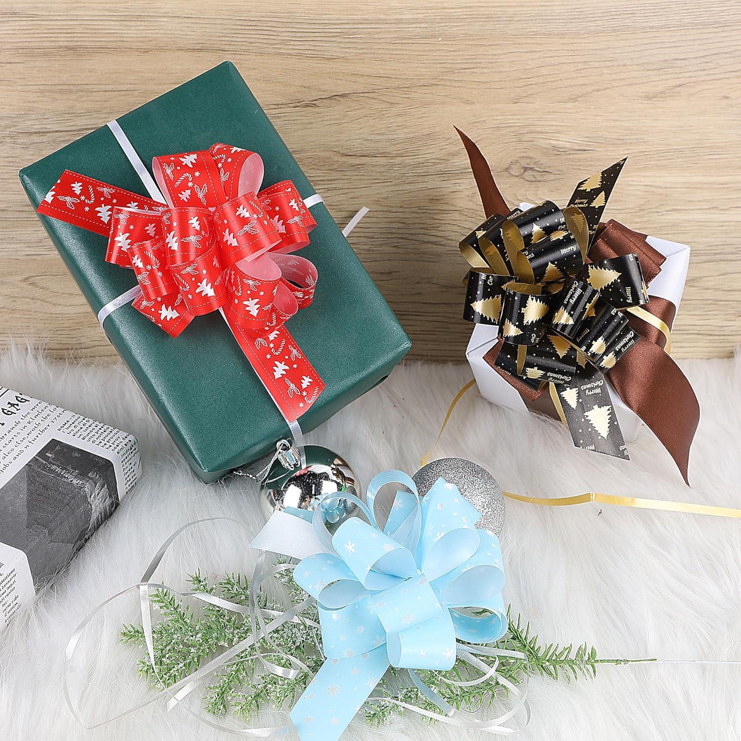 JOYIN 48 Pcs Christmas Pull Bows with Ribbon 5? Wide for Gift Wrapping & Present tags, Boxing Decorations, Holiday Decor