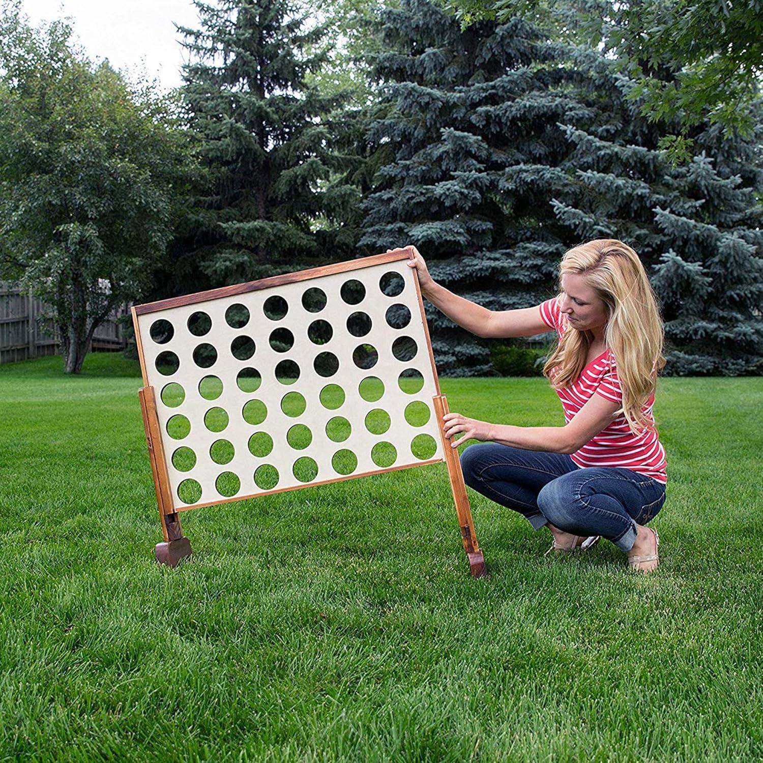 Yard Games Giant Four In A Row Game Set with Carrying Case & Reviews | Wayfair