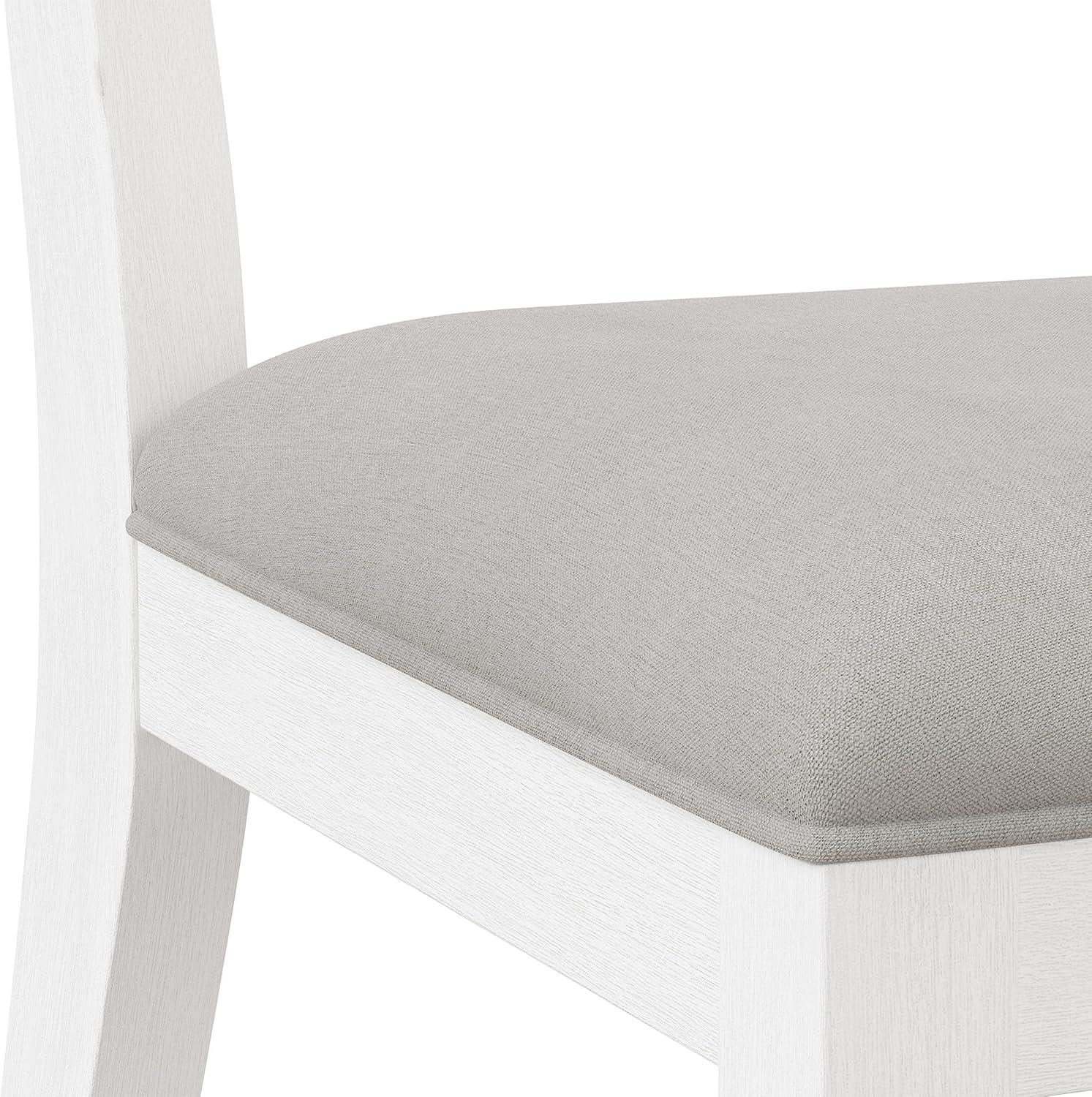 Clarion Wood and Upholstered Panel Back Counter Height Stool Sea White - Hillsdale Furniture