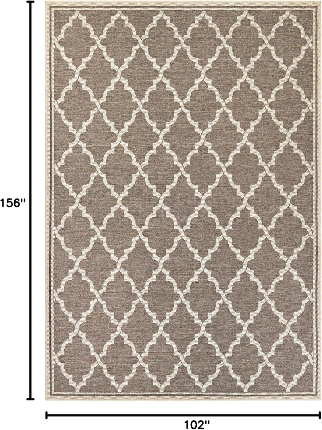 Couristan Monaco Ocean Port Area Rug, 8'6" x 13', Taupe-Sand