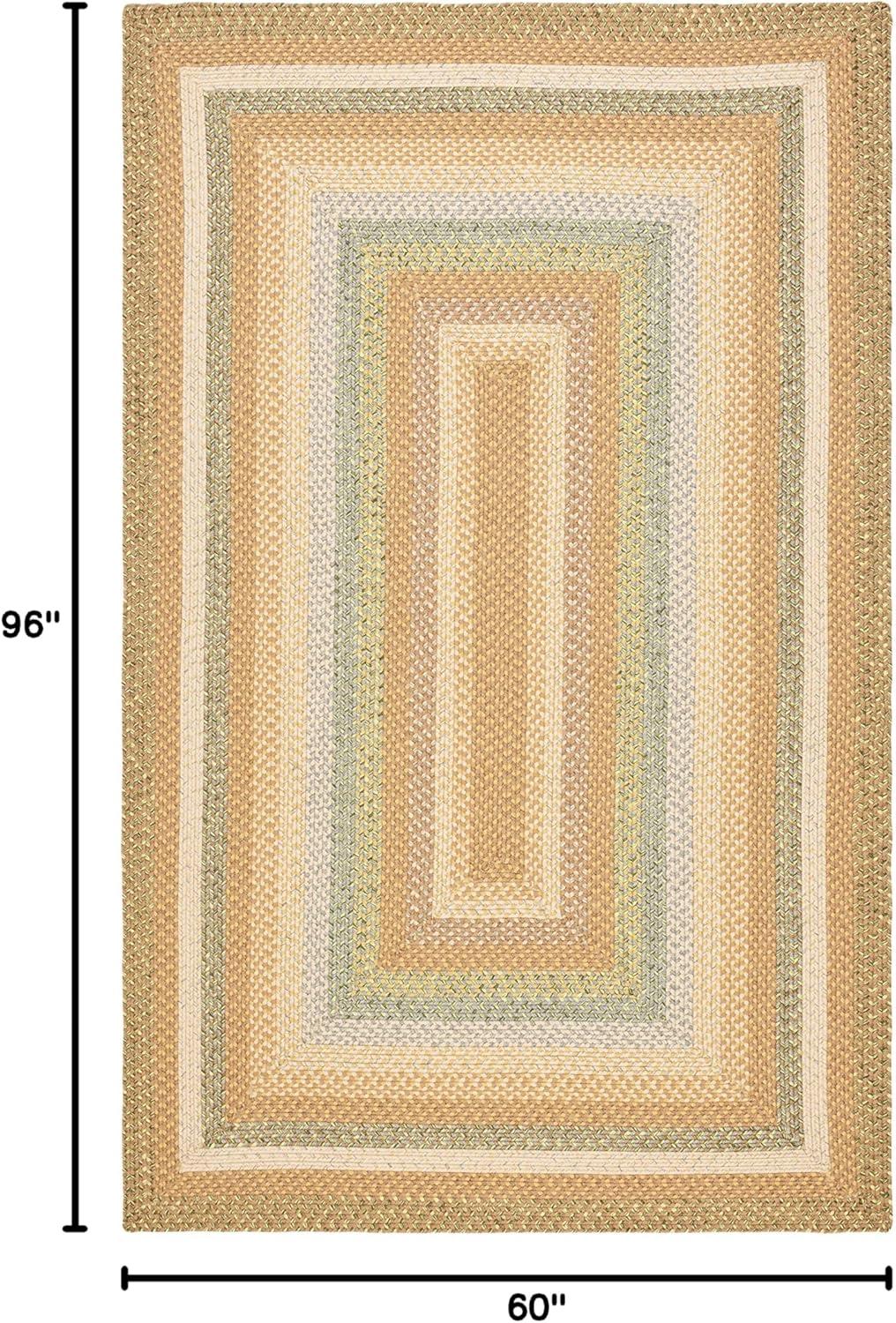 Braided BRD314 Hand Woven Area Rug - Tan/Multi - 5'x8' - Safavieh.