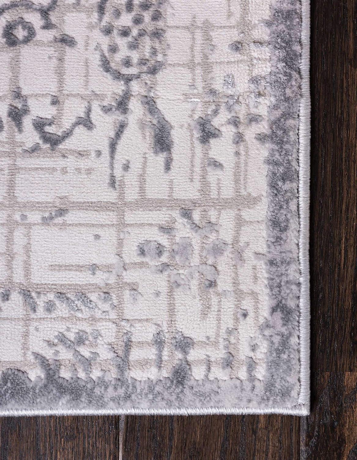Unique Loom Aberdeen Collection Area Rug - Stanhope (5' 1" x 8' Rectangle Gray/Beige)