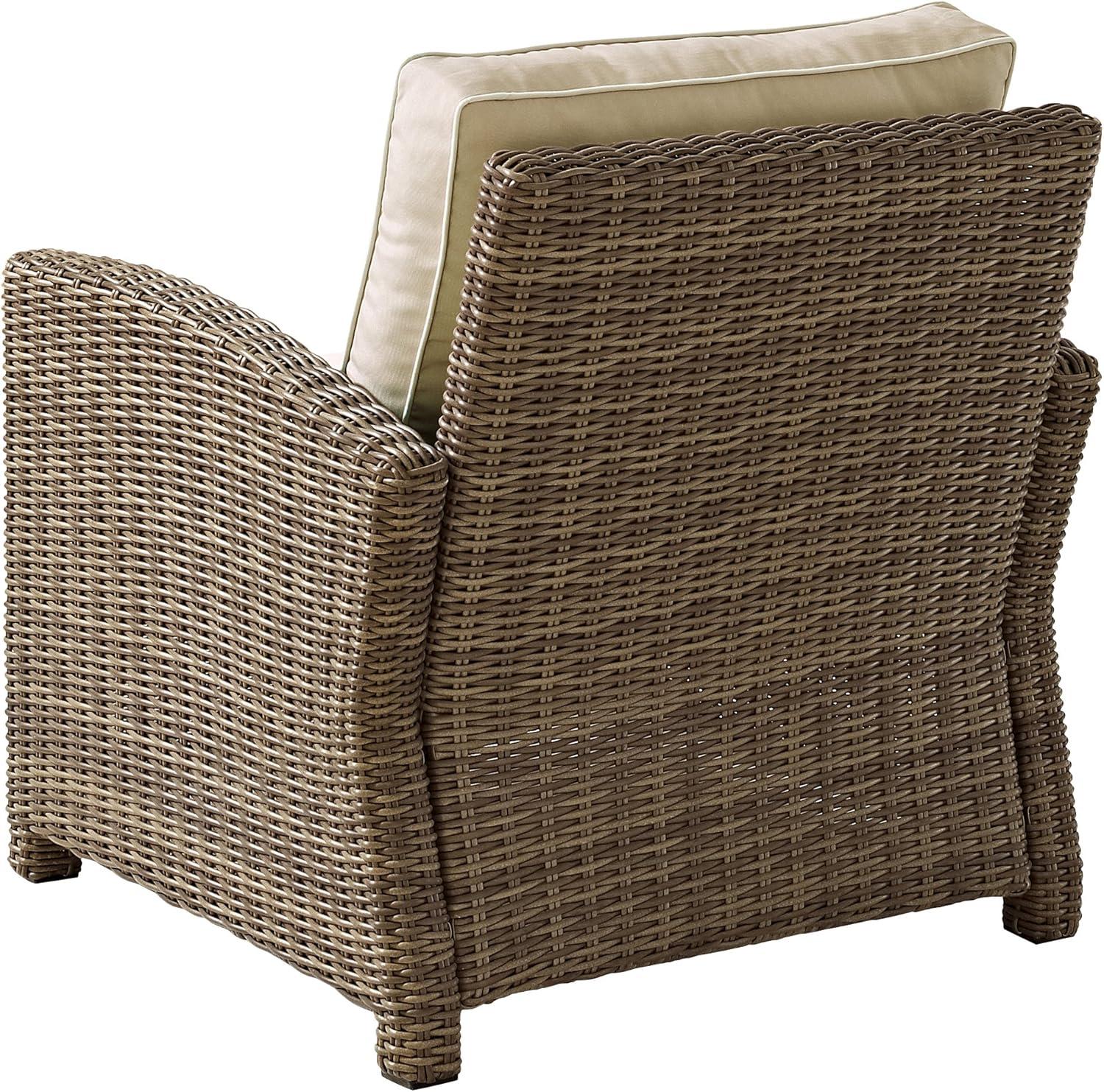 Bradenton Sand Wicker Outdoor Armchair with Cushion