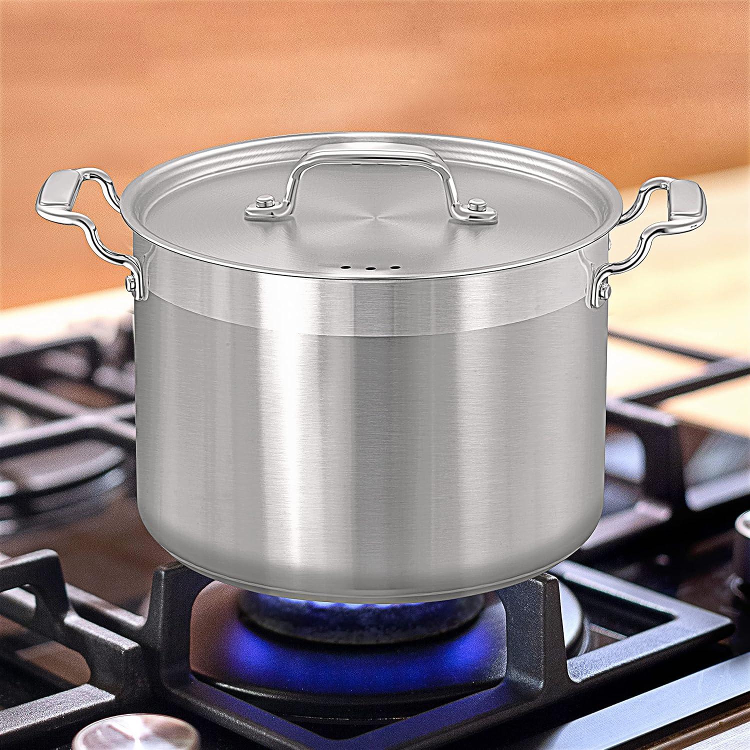 NutriChef 18/8 Heavy Duty Stainless Steel Large Stock Pot