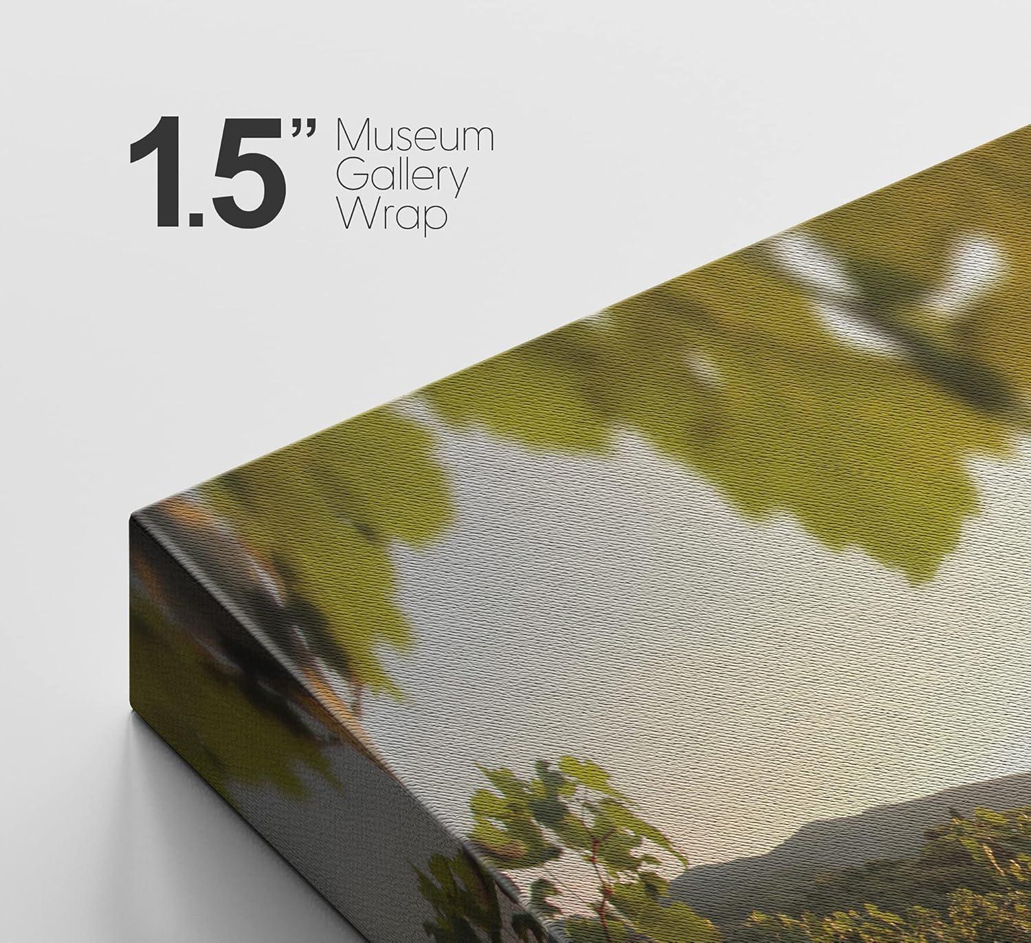 Asdg12s-Canvas Print Wall Art White Wine with Blue Cheese & Red and White Grapes Drinks Cocktails Photography Modern Art Chic Scenic Ultra for Living Room, Bedroom, Office - 32"x48"