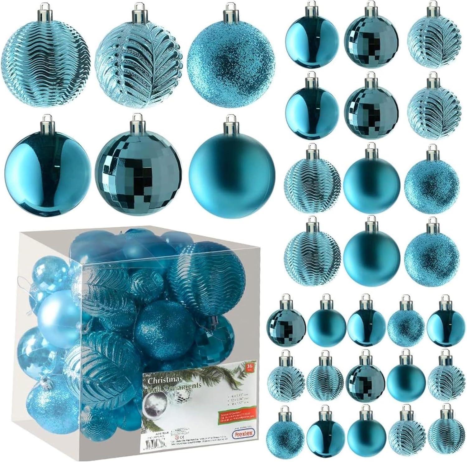 Peacock Green Shatterproof Plastic Halloween Ornament Set, 36 Pieces