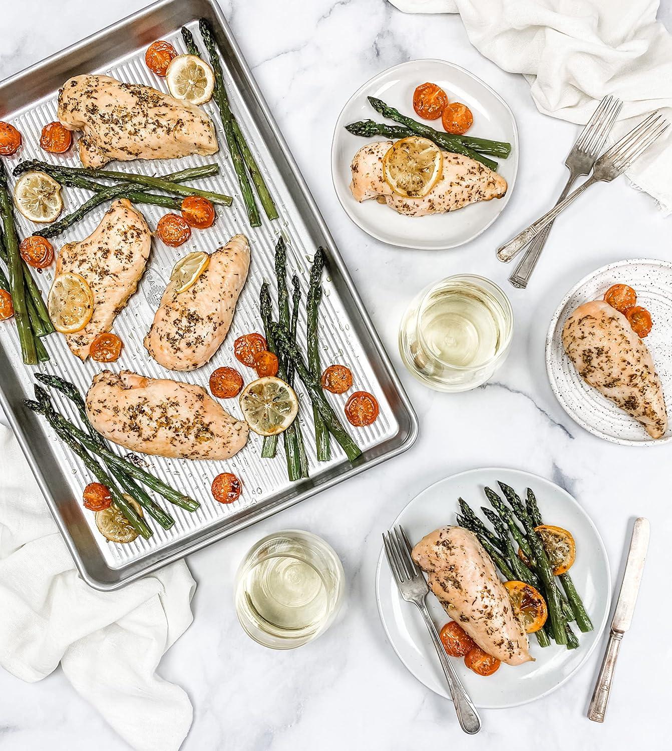 USA Pan Nonstick Quarter Sheet Pan, Set of 2