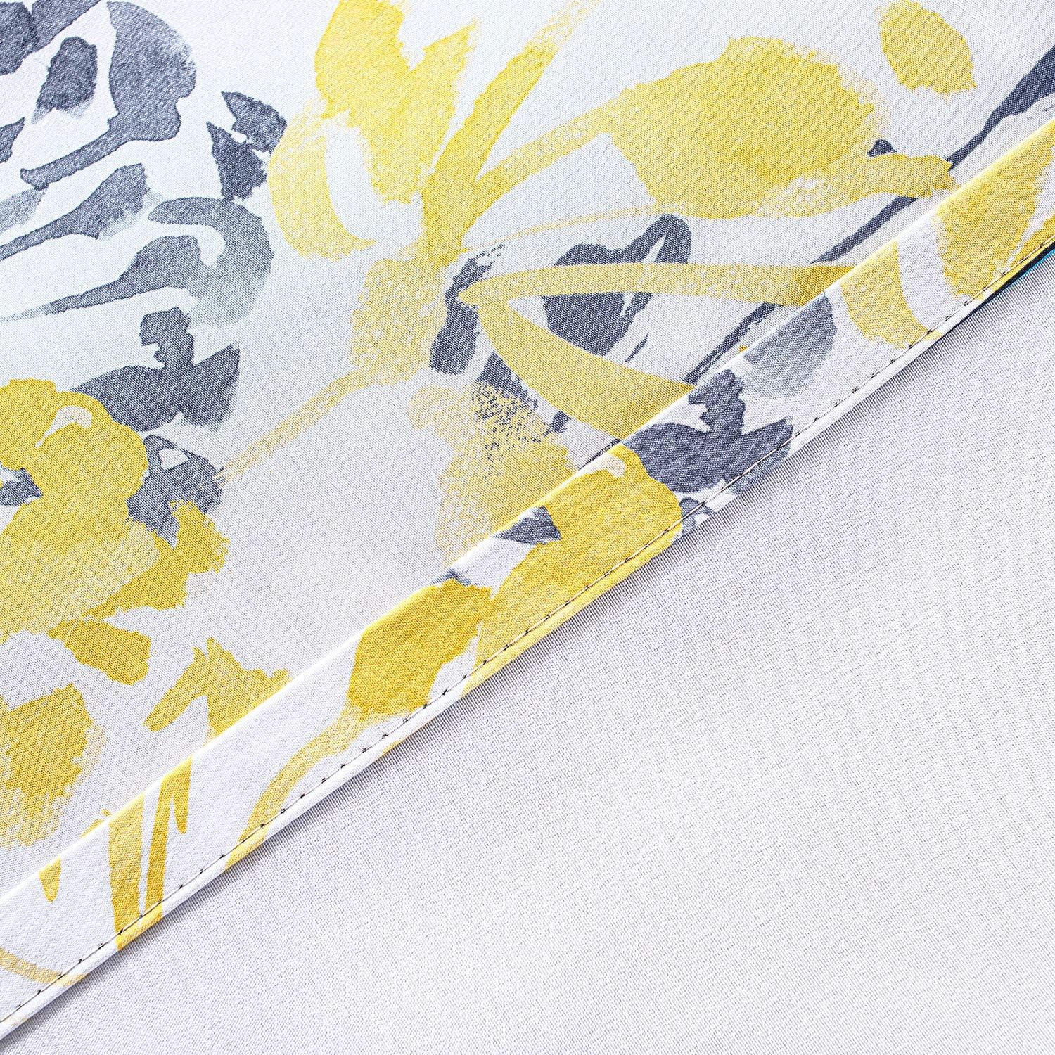 Acacia Floral Yellow and White Blackout Rod Pocket Valance